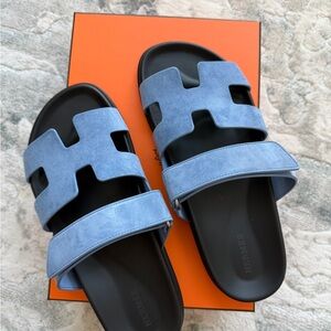 Hermès Blue Chypre  Sandals women